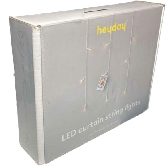 heyday String Lights Curtain Rose Gold – USB LED Fairy Backdrop Decor, 6.5ft New - Picture 2 of 8